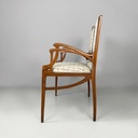 Panca in tessuto e legno, 1930 ca.