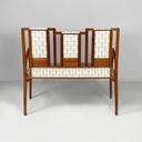 Panca in tessuto e legno, 1930 ca.