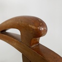 Panca in tessuto e legno, 1930 ca.