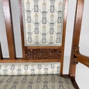 Panca in tessuto e legno, 1930 ca.