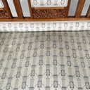 Panca in tessuto e legno, 1930 ca.