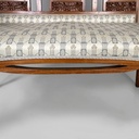 Panca in tessuto e legno, 1930 ca.