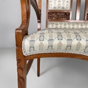 Panca in tessuto e legno, 1930 ca.