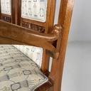 Panca in tessuto e legno, 1930 ca.