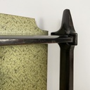 Consolle in legno, tessuto e paglia, 1950 ca.