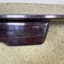 Consolle in legno, tessuto e paglia, 1950 ca.