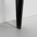 Consolle in legno, tessuto e paglia, 1950 ca.