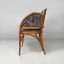 Sedia in legno e tessuto a fantasia, 1930 ca.
