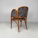 Sedia in legno e tessuto a fantasia, 1930 ca.