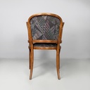 Sedia in legno e tessuto a fantasia, 1930 ca.