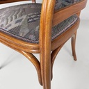 Sedia in legno e tessuto a fantasia, 1930 ca.