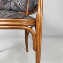 Sedia in legno e tessuto a fantasia, 1930 ca.