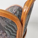 Sedia in legno e tessuto a fantasia, 1930 ca.