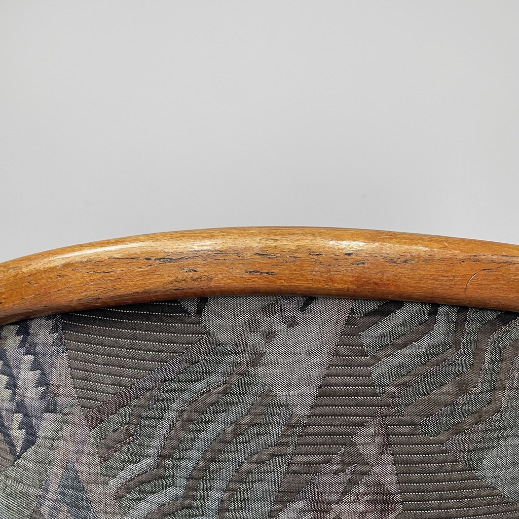 Sedia in legno e tessuto a fantasia, 1930 ca.