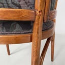 Sedia in legno e tessuto a fantasia, 1930 ca.