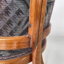 Sedia in legno e tessuto a fantasia, 1930 ca.