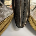 Specchio da parete con decori in tessuto, 1940 ca.