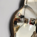 Specchio da parete con decori in tessuto, 1940 ca.