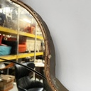 Specchio da parete con decori in tessuto, 1940 ca.