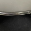 Comodino in acciaio e legno, 1970 ca.