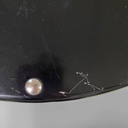 Comodino in acciaio e legno, 1970 ca.