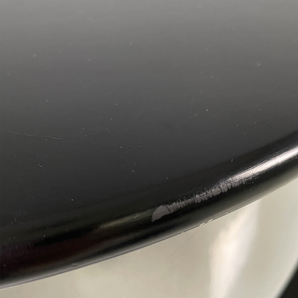 Comodino in acciaio e legno, 1970 ca.