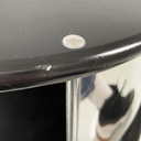 Comodino in acciaio e legno, 1970 ca.