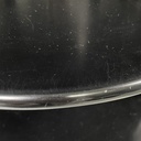 Comodino in acciaio e legno, 1970 ca.