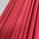 Lampadario in metallo e tessuto rosso, 1940 ca.