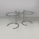 Tavoli da caffè in acciaio e vetro, 1980 ca.