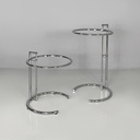 Tavoli da caffè in acciaio e vetro, 1980 ca.