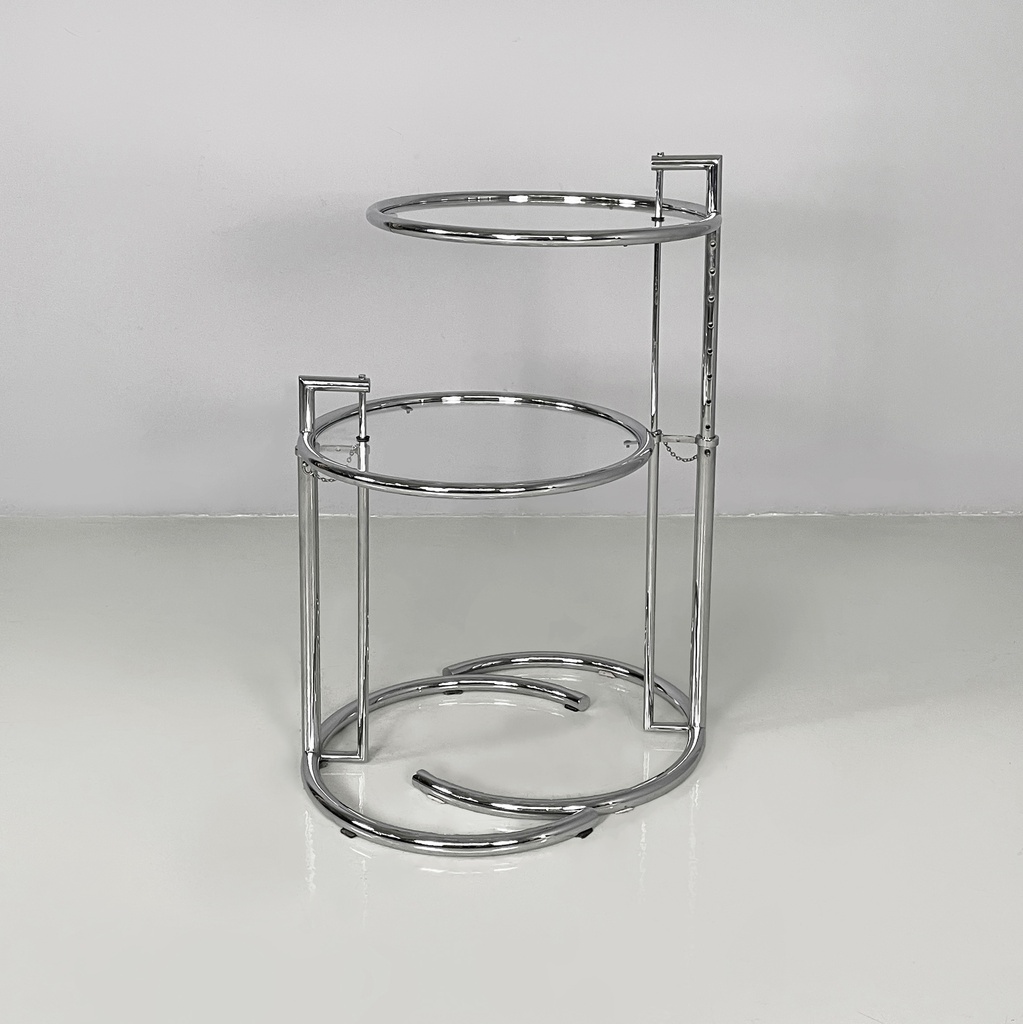 Tavoli da caffè in acciaio e vetro, 1980 ca.