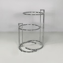 Tavoli da caffè in acciaio e vetro, 1980 ca.