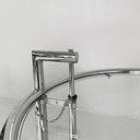 Tavoli da caffè in acciaio e vetro, 1980 ca.