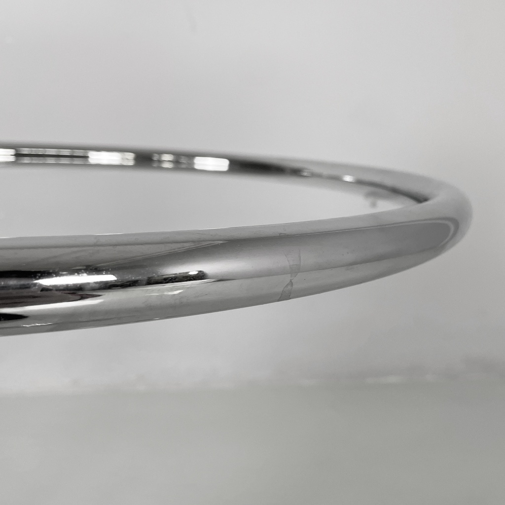 Tavoli da caffè in acciaio e vetro, 1980 ca.