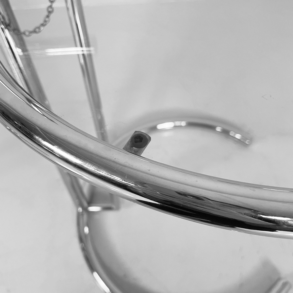 Tavoli da caffè in acciaio e vetro, 1980 ca.