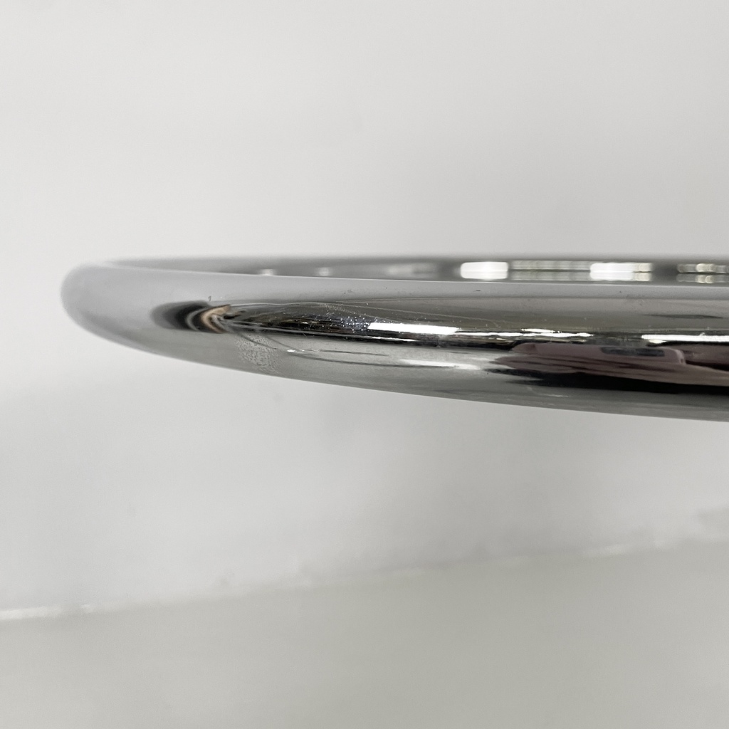 Tavoli da caffè in acciaio e vetro, 1980 ca.