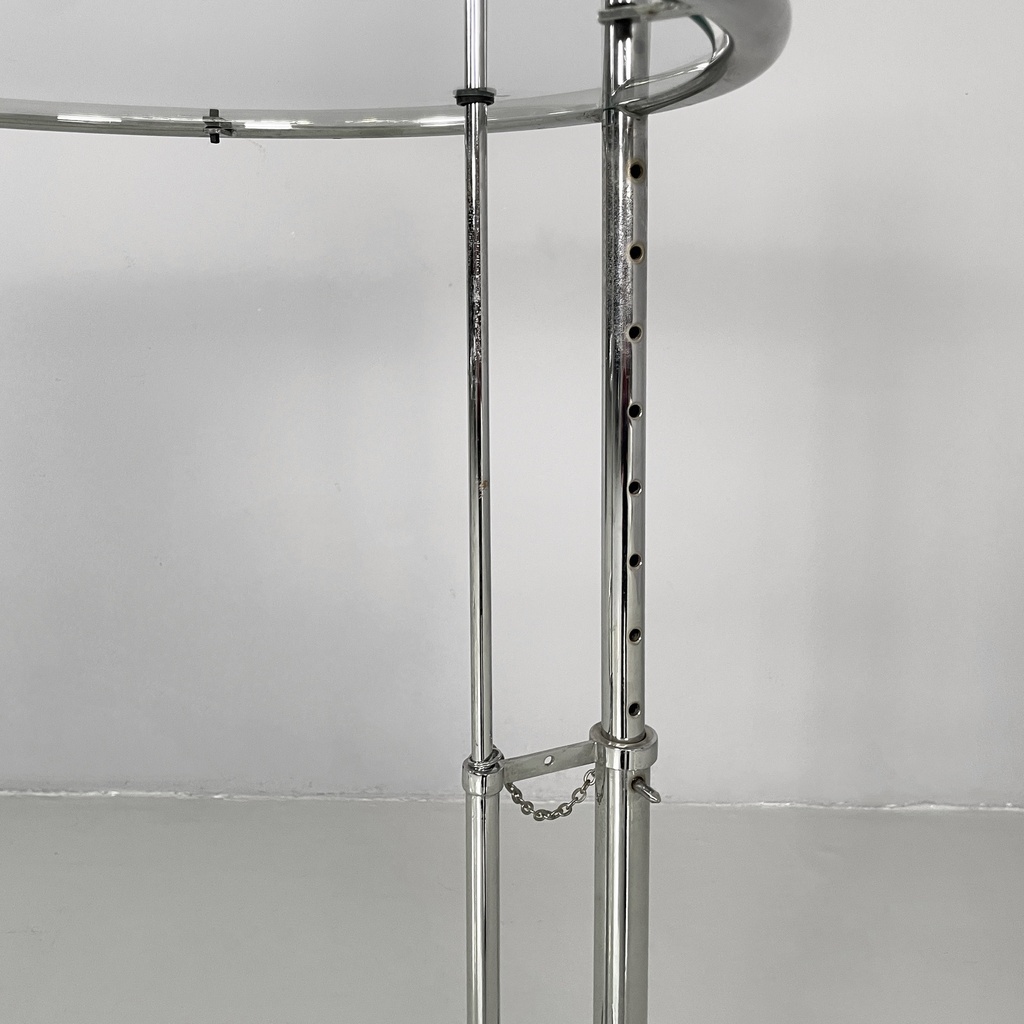 Tavoli da caffè in acciaio e vetro, 1980 ca.