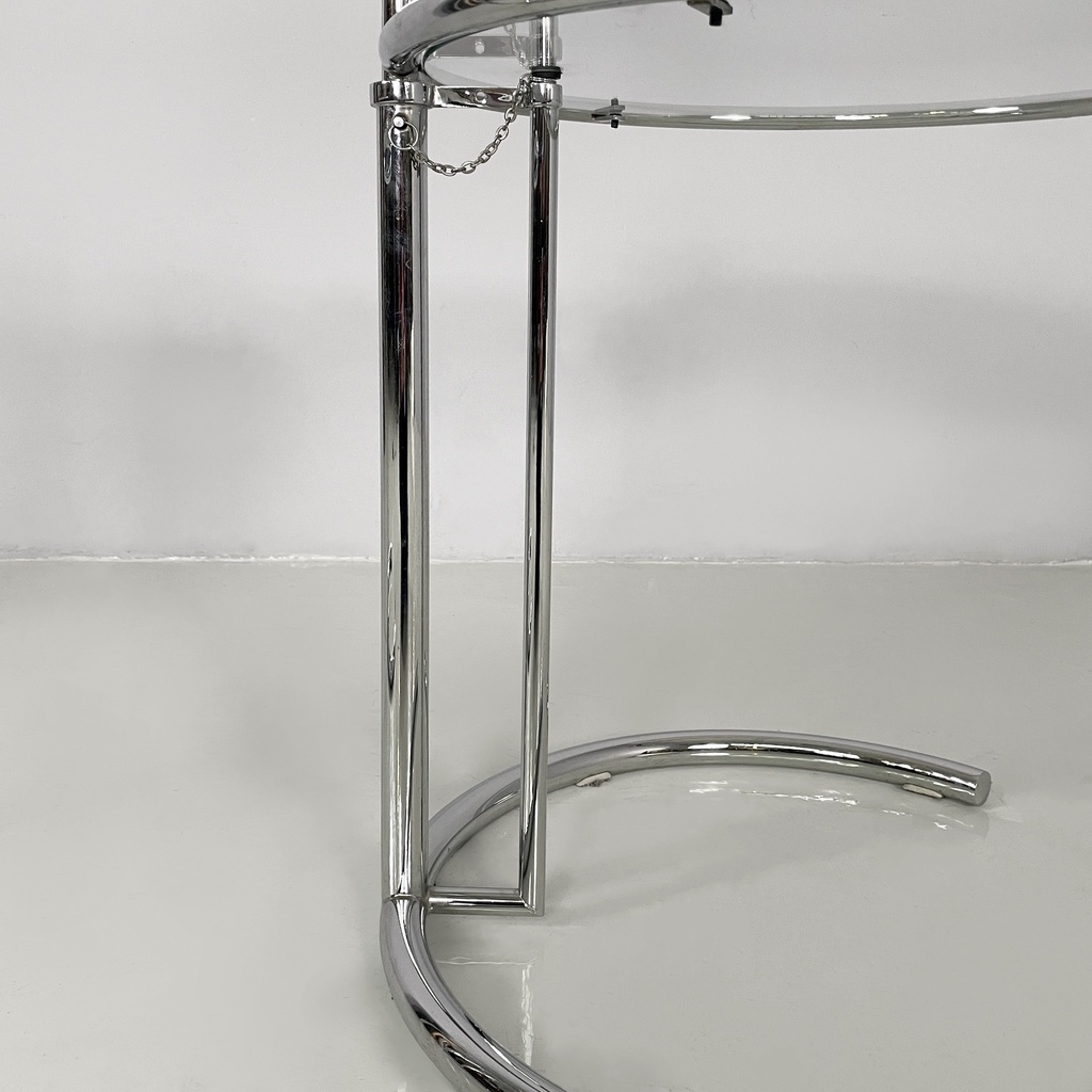 Tavoli da caffè in acciaio e vetro, 1980 ca.