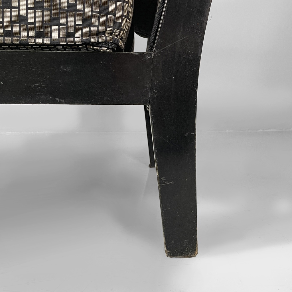 Poltrone in tessuto e legno, 1930 ca.