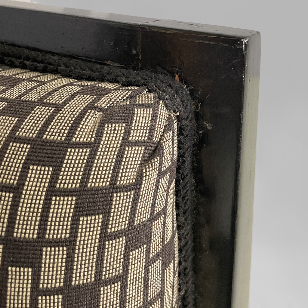 Poltrone in tessuto e legno, 1930 ca.