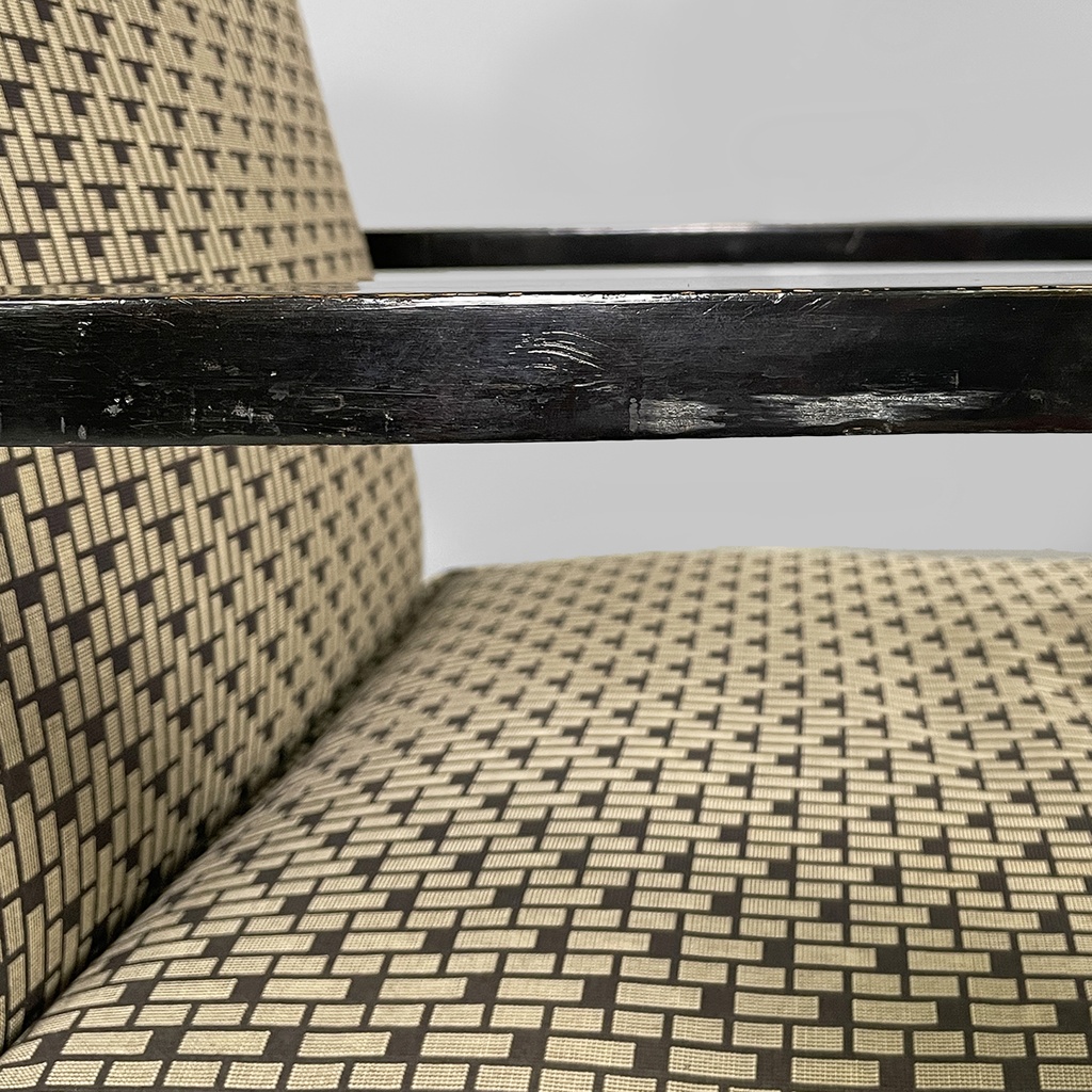 Poltrone in tessuto e legno, 1930 ca.