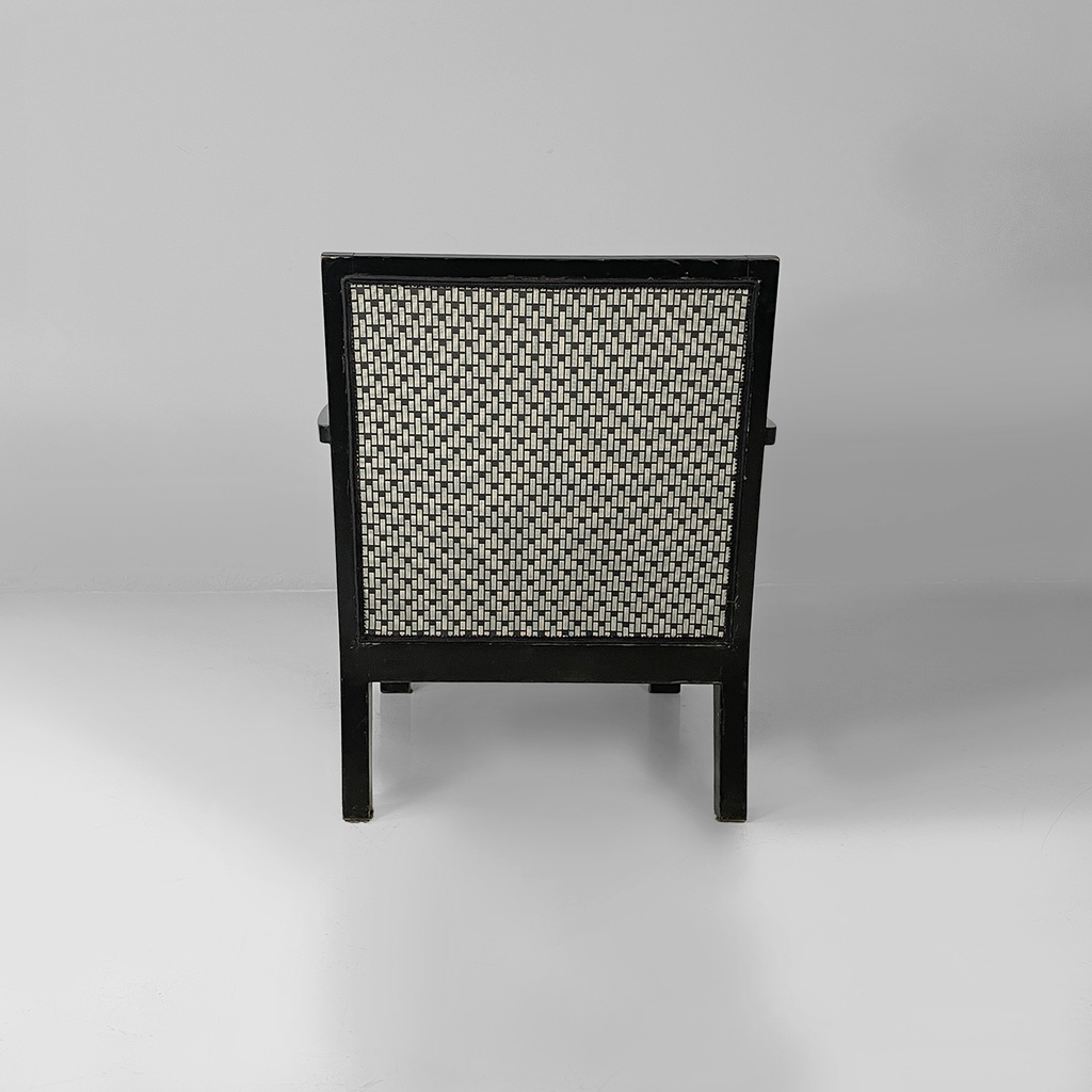 Poltrone in tessuto e legno, 1930 ca.