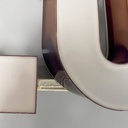 Insegna Lufthansa in plexiglass bianco, 1970 ca.