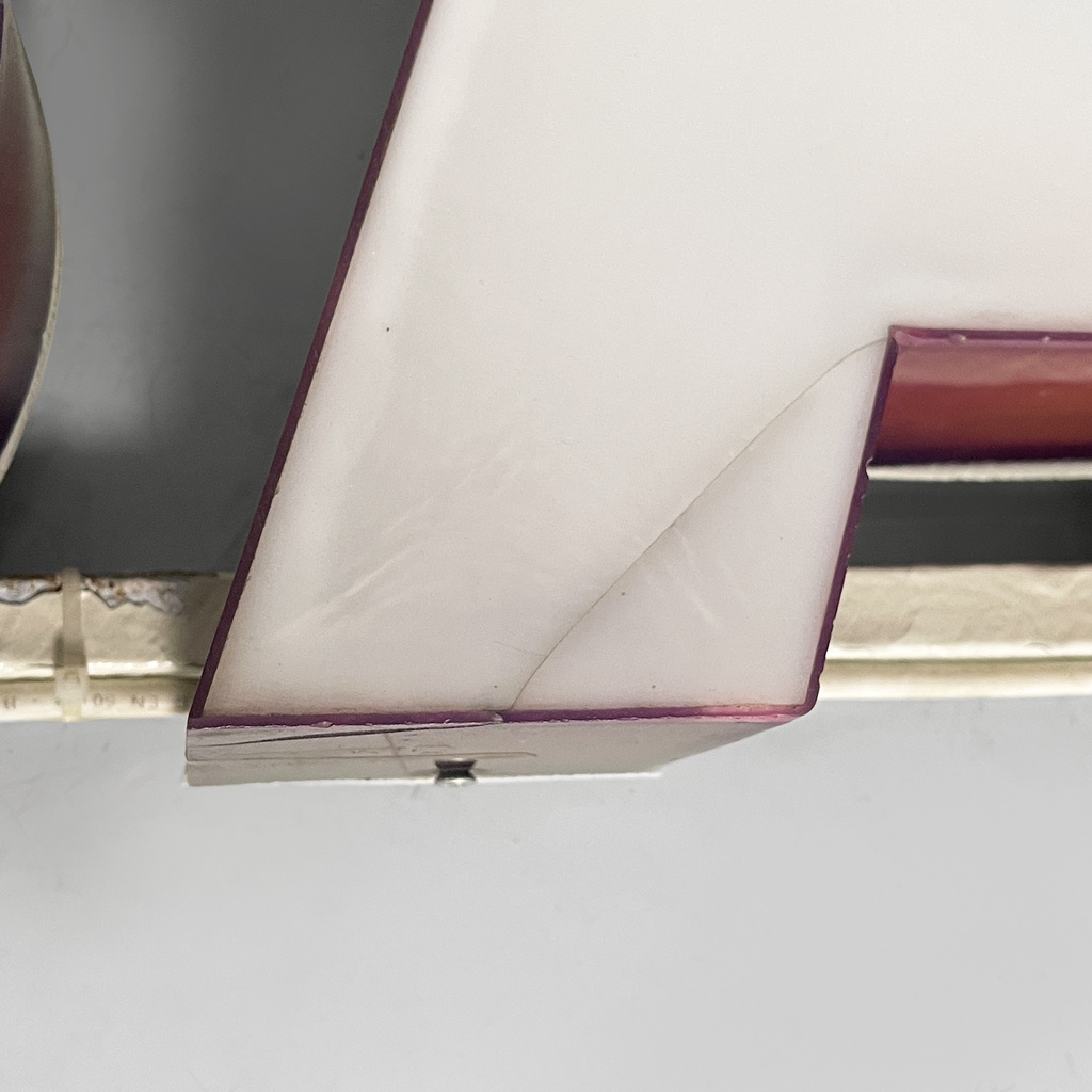 Insegna Lufthansa in plexiglass bianco, 1970 ca.