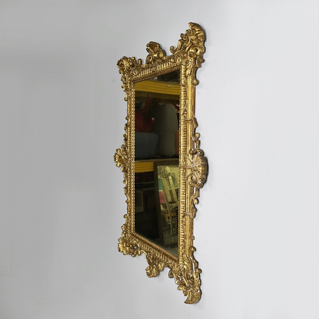 Specchio da parete in legno dorato, 1930 ca.