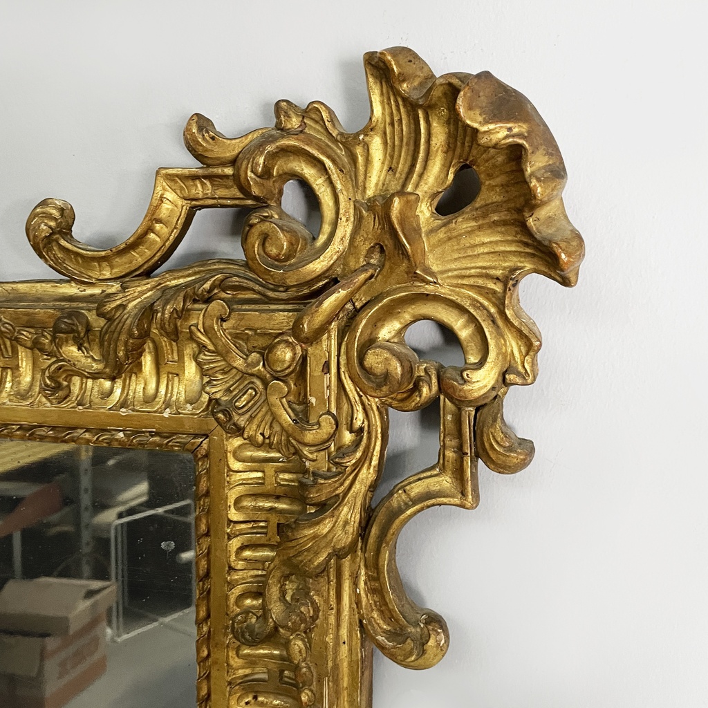 Specchio da parete in legno dorato, 1930 ca.