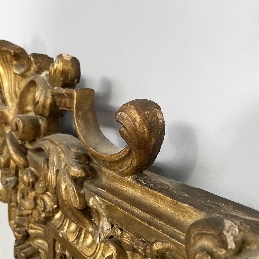 Specchio da parete in legno dorato, 1930 ca.