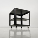 Carrello in legno nero, 1970 ca.