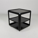 Carrello in legno nero, 1970 ca.